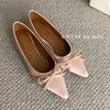 Fashion Bailamos Spring New Women Flats Fashion Pointed Toe Shallow Slip On Dress Shoes Low Heel Single Shoes Ballet Shoes Mujer
