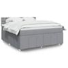 Vidaxl Letto Continentale Con Materasso, Grigio Chiaro, Tessuto, 180X200Cm