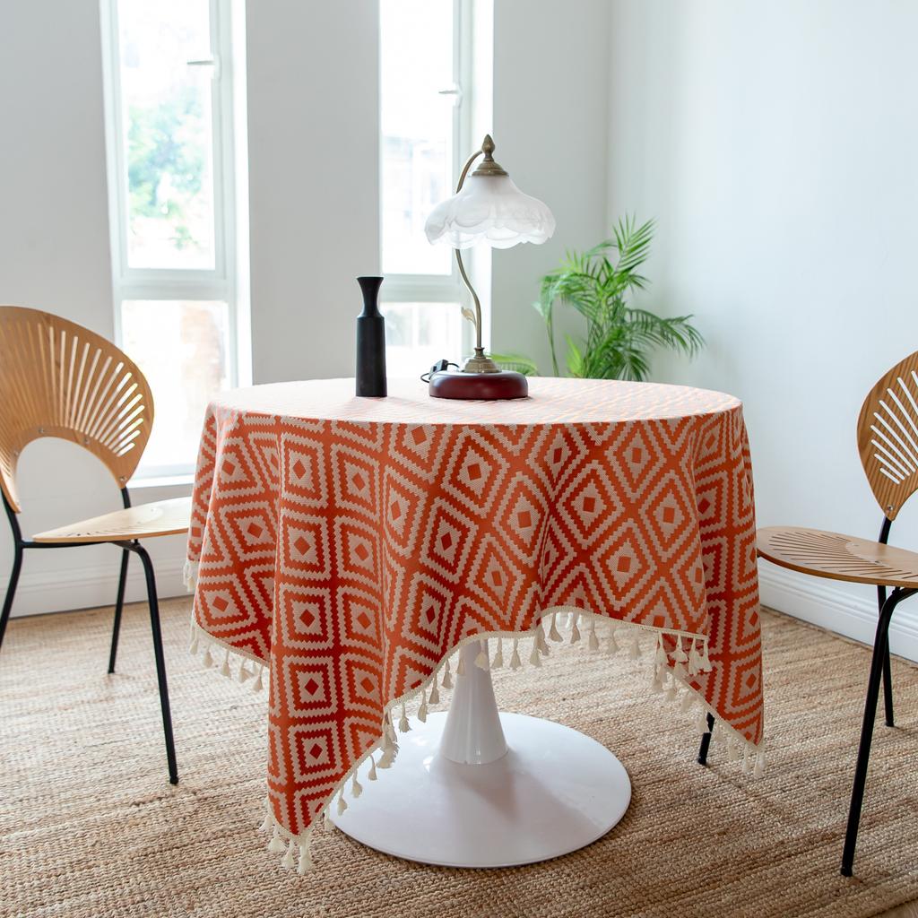 Dining Table Fabric Art Literary French Style Hollow Lace Coffee Table Cover Thick Square Small Round Table Cloth