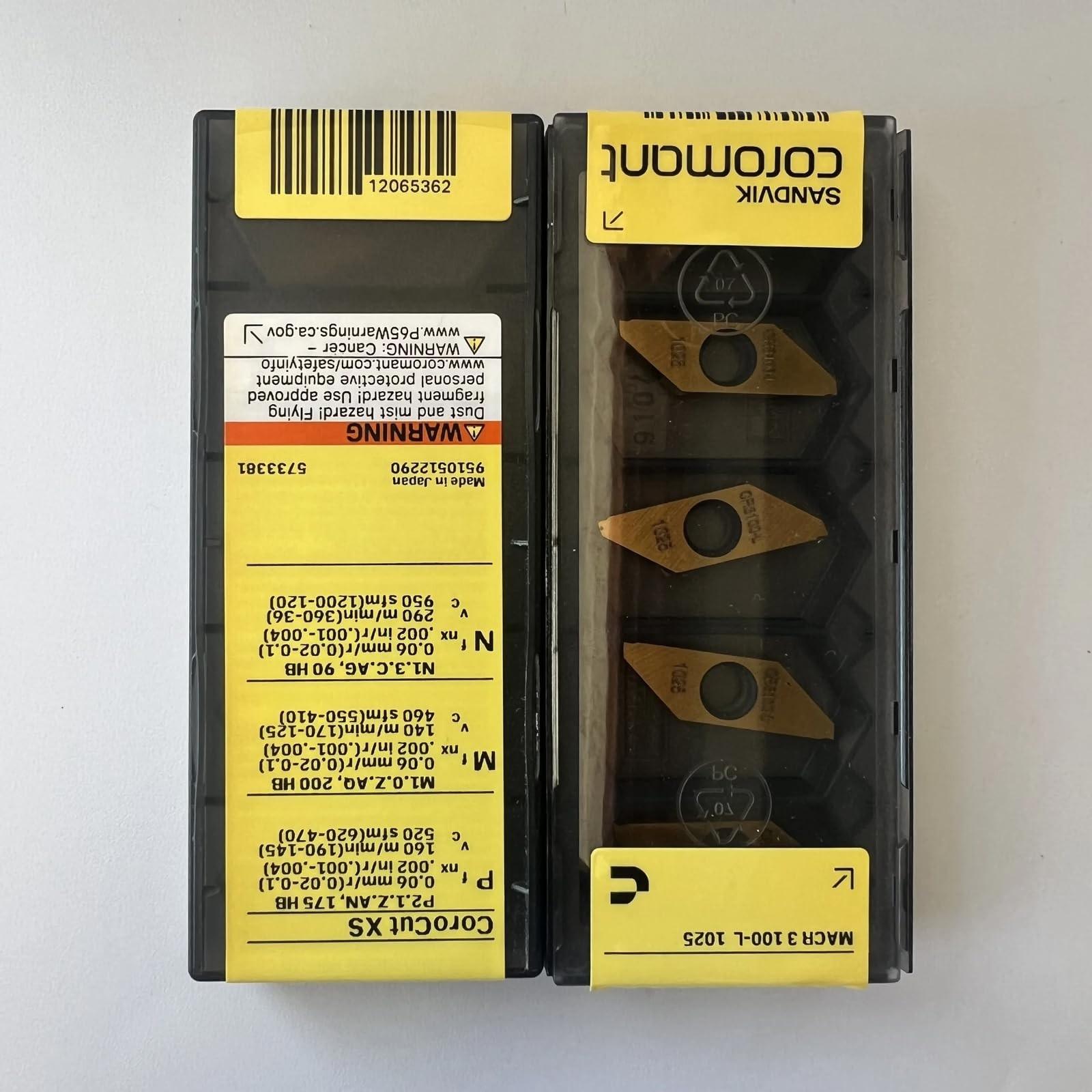 

Original Sandvik / MACR3100-L 1025 CNC lathe carbide blade tool 10 Pcs