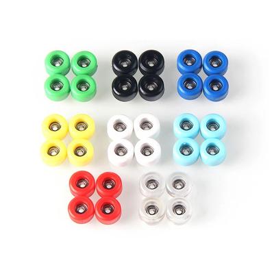 1/4Pcs PU+Metal Fingerboard Wheels Urethane Finger Skate Board Accessory Durable Bearing Wheel