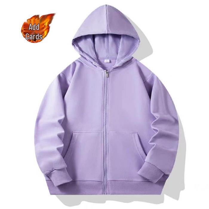 Hanorac cu Fermoar din Bumbac în Culori Candy pentru Băieți și Fete - Hanorac cu Guler Ridicat și Buzunare, 110-170 cm, 280g, Versiune Simplă.