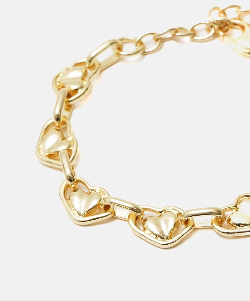 Milkfed Heart Chain One Size Bracelet, 103253054006, Gold,