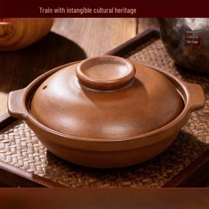PuPan Unglazed Ceramic Casserole Pot