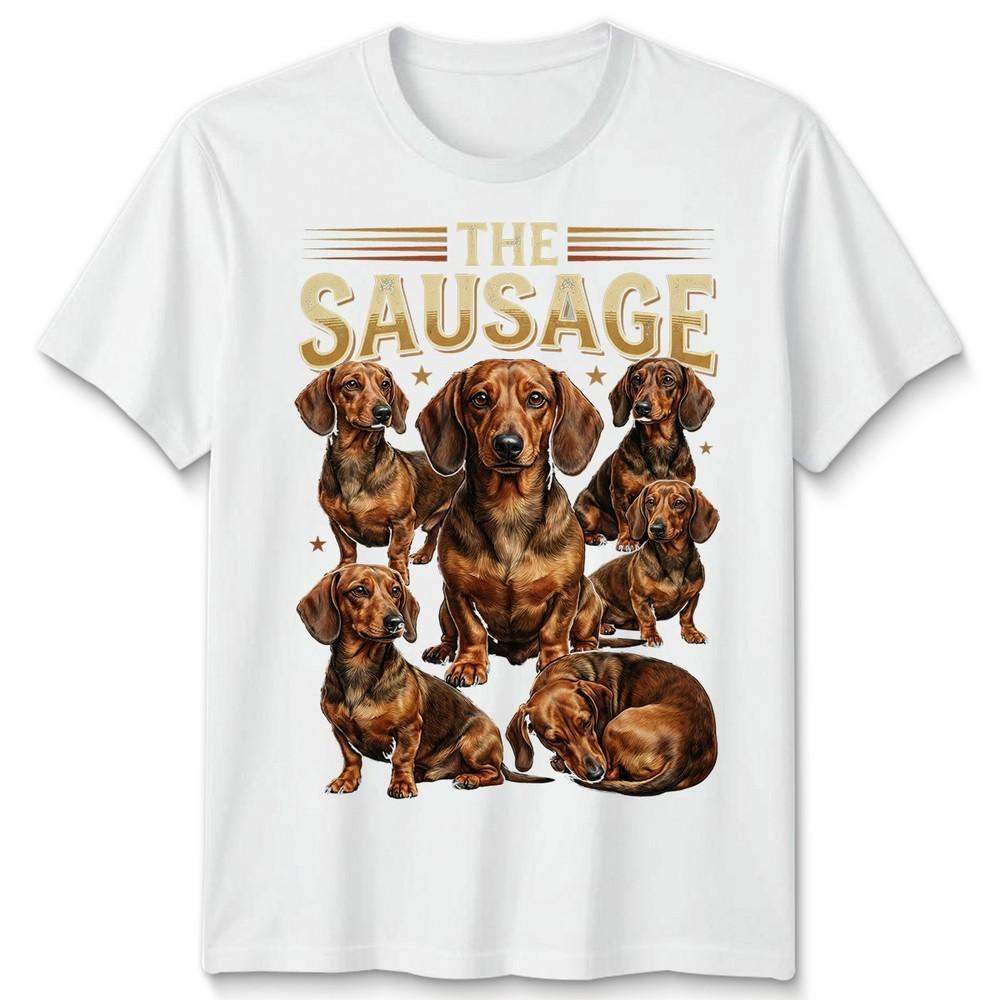 Dachshund Dog Unisexs Unisexs T Shirt Vintage 90s Retro Sausage Dog Pet Unisex Tee
