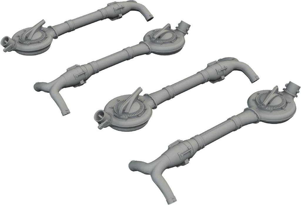 Eduard 1/48 B-24J Turbocharger Set of 4 (for Hobby Boss) Plastic Model Parts EDU6481030