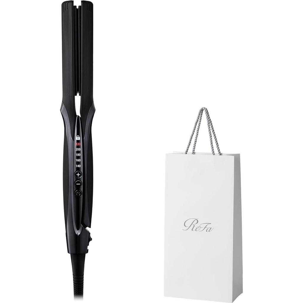ReFa STRAIGHT IRON PRO (Black) Hair Arrangement Guidebook Shopper Included