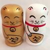 5Pcs/Set Nesting Dolls Hand-painted Home Decoration Wood Lucky Cat Matryoshka Gift for Shop