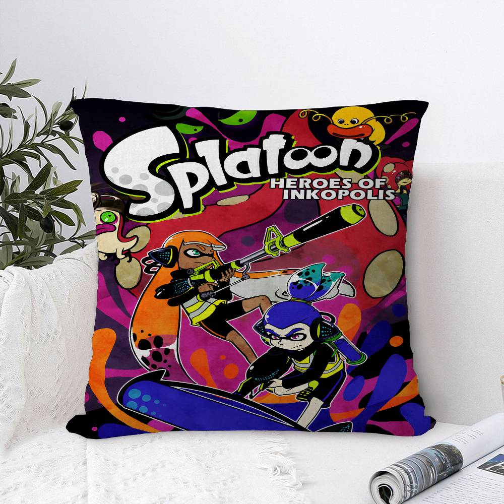 

Game S-Splatoon 3 Personalized picture text home decorative pillows Household Gifts 45x45cm 12x12Inch