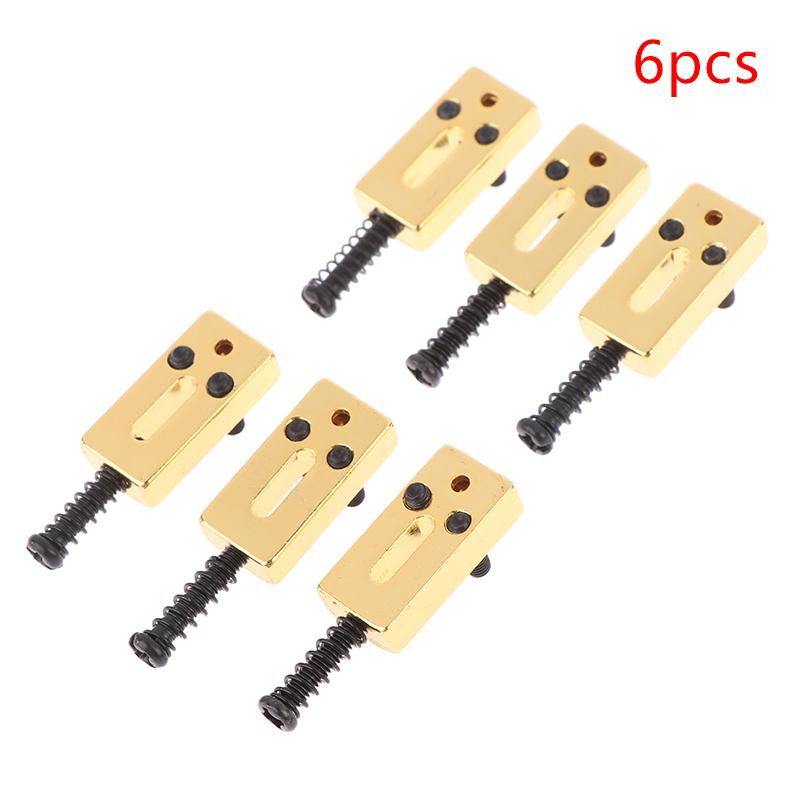 1/6Pcs Zinc Alloy Electric Guitar Roller Bridge Tremolo Saddles For Electric Guitar Replacement Bridge Saddle Set