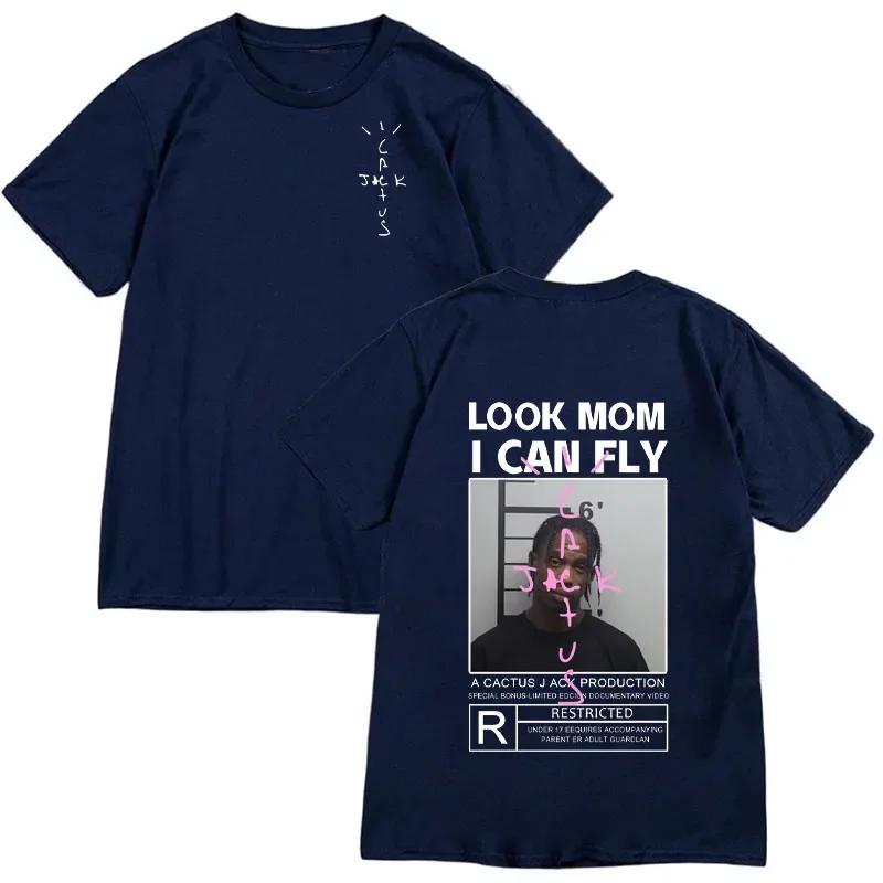 HOT SALE Cactus Jack T-shirt High Quality Cotton Men Women LOOK MOM I CAN FLY Tee ASTROWORLD Hip Hop Short Sleeve Tshirts Tops