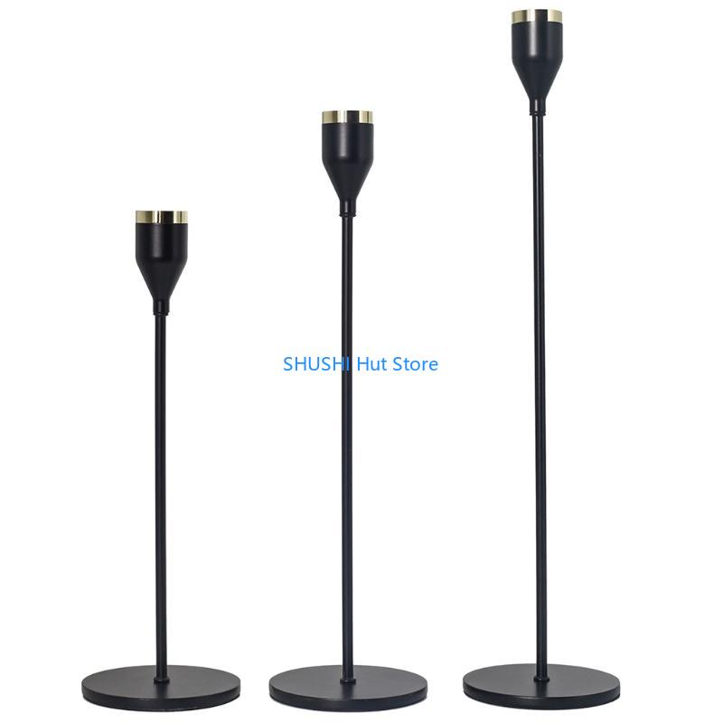 

3Pcs European Metal Candlestick Holder Stand Wedding Room Home Decoration D57B