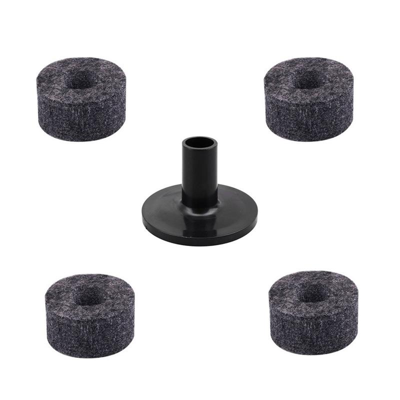 15mm Thick Felt Washers and Plastic Long Flanged Cymbal Sleeves Plastic Long Cymbal Sleeves with Felt Washers