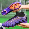 Herren High-Top-Fußballschuhe Große Größe Lange Nägel Leder Jungen Fußballschuhe Nageln Anti-Rutsch-Fußballschuhe