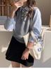 Korean Sweet Round Neck Knit Wool Vest with Horn Buttons for Women - 2026 Autumn/Winter Collection