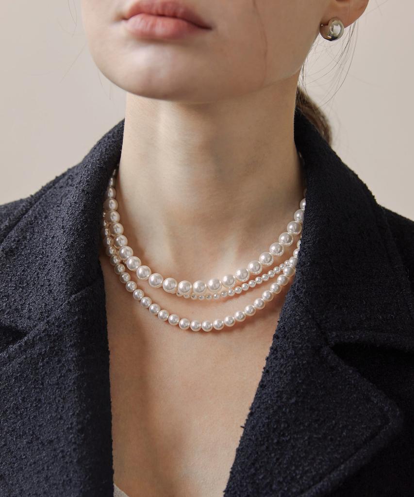 Dmoment Dm Swarovski Pearl 925 Silver Necklace (4,6,8Mm)