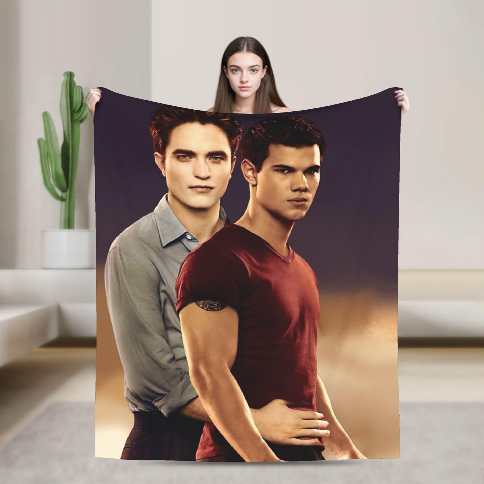 Twilight Jacob Edward Blanket Coral Fleece Plush Autumn/Winter  Portable Lightweight Throw Blanket for Sofa Couch Bedspread 75X95CM