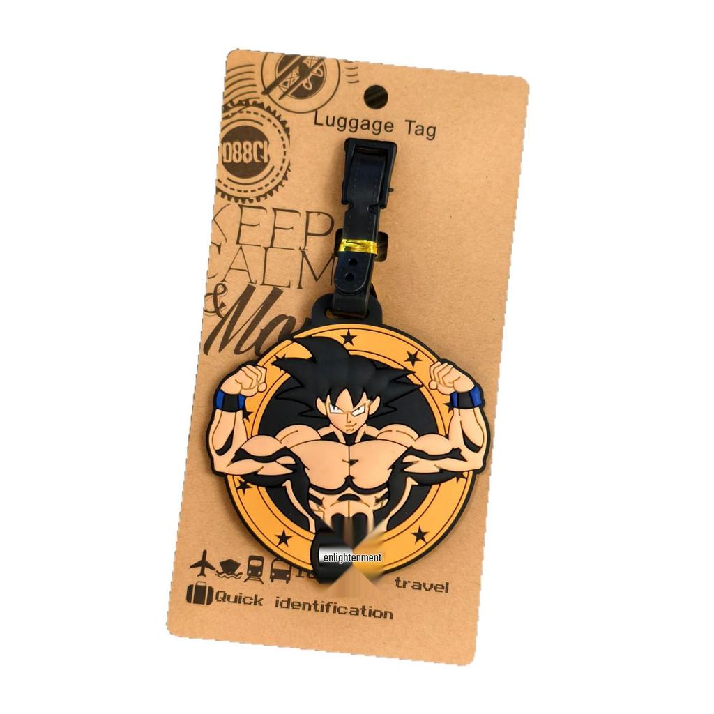 Anime Cartoon Cute Dragon Ball Goku Buu Vegeta Luggage Tag Suitcase Label