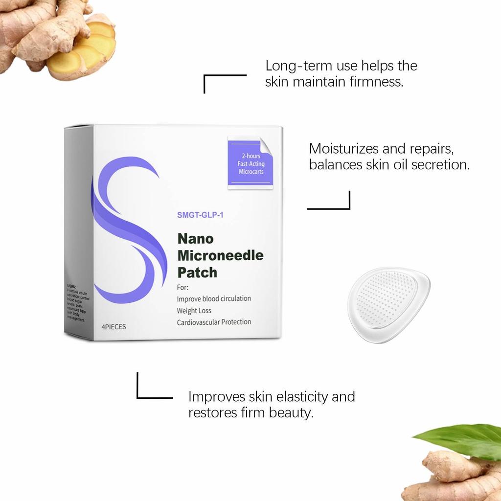 Nano Micro Needle Sticker, Firm Slimming, Painles, Full Stomach, Body Sticker, Tight Fit (4pcs/1box)