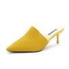 Spring and summer new pointed slippers women's bag head stiletto fashion fly-woven outer wear cool slippers