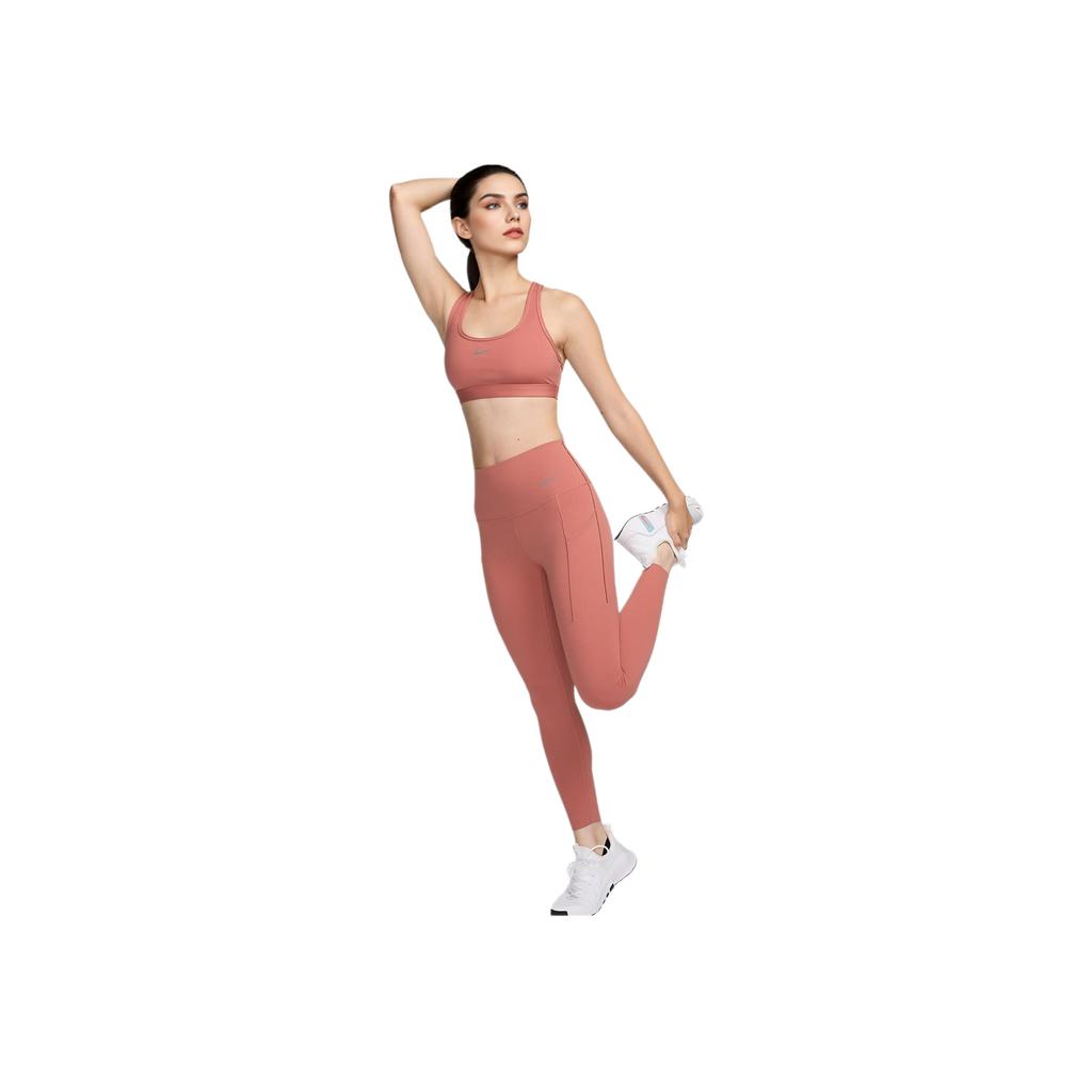 Nike Universal Breathable Quick-Dry High-Waisted Casual Tight Sports Pants Women Pants Rock-Pink Black DQ5997-634