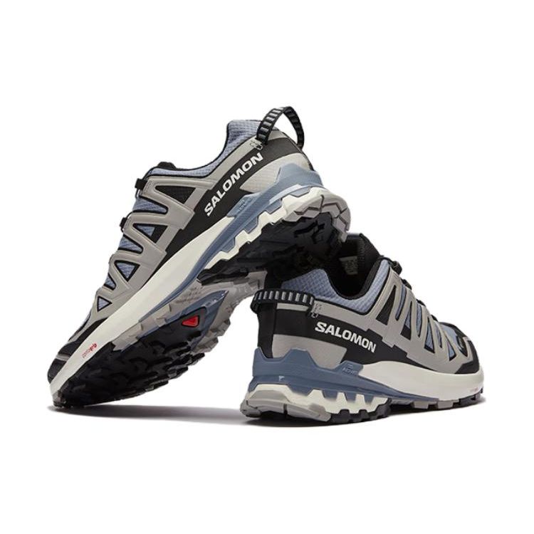 Salomon XA Pro 3D V9 GTX Round Toe Lace-Up Waterproof Supportive Traction Low-Top Outdoor Functional Shoes Men Shoes Blue Gray 472706