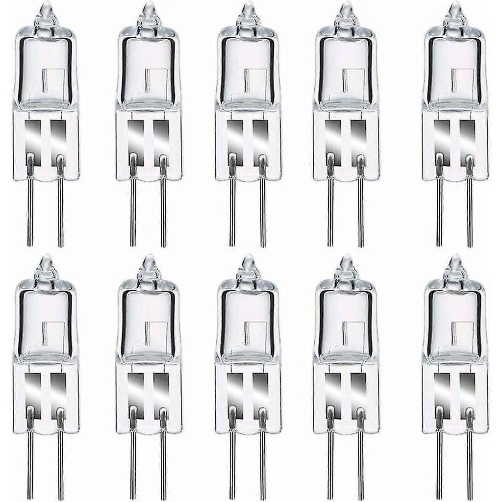 Halogen Bulbs G4 35W 12V, Warm White 2800K, Dimmable Transparent Capsule 10 Pieces