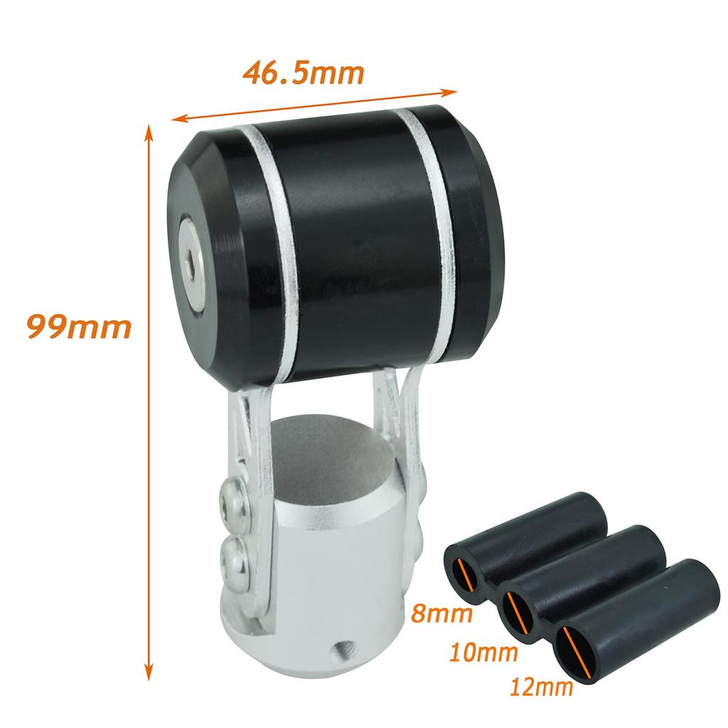 Lunsom T-Shape Shift Knob Metal Gear Shift Knob Push for Automatic and Manual Car (Black)