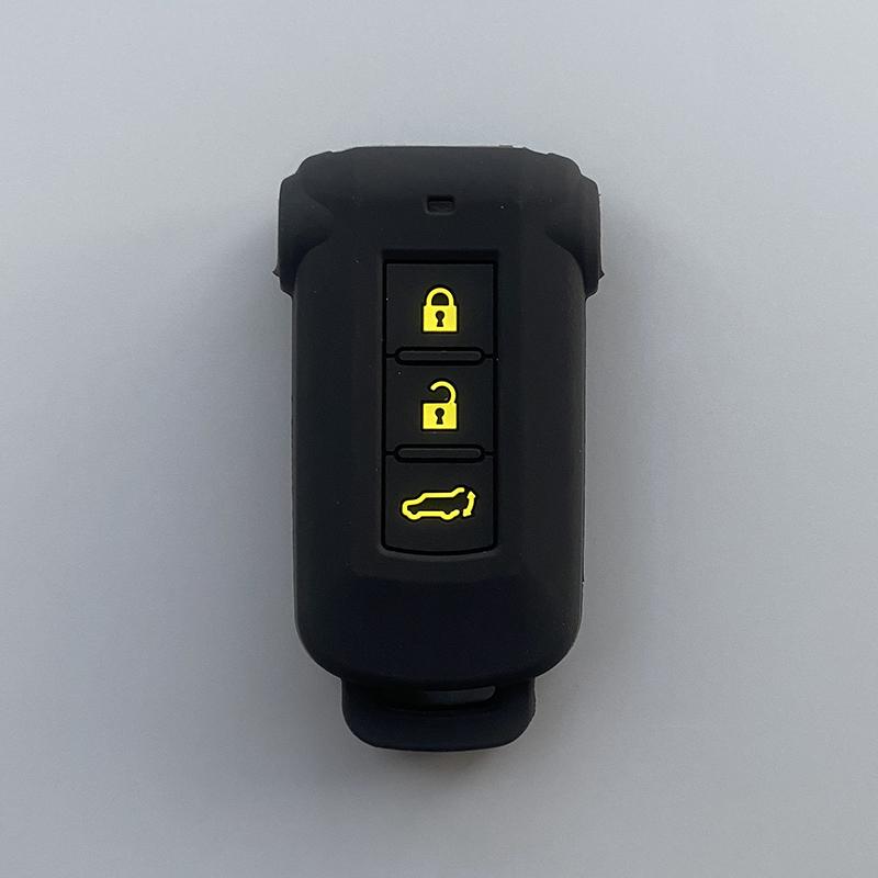 Silicone Car Key Cover Case for Mitsubishi Delica D5 Outlander 2014 Pajero Remote Key Car Accessories Bag