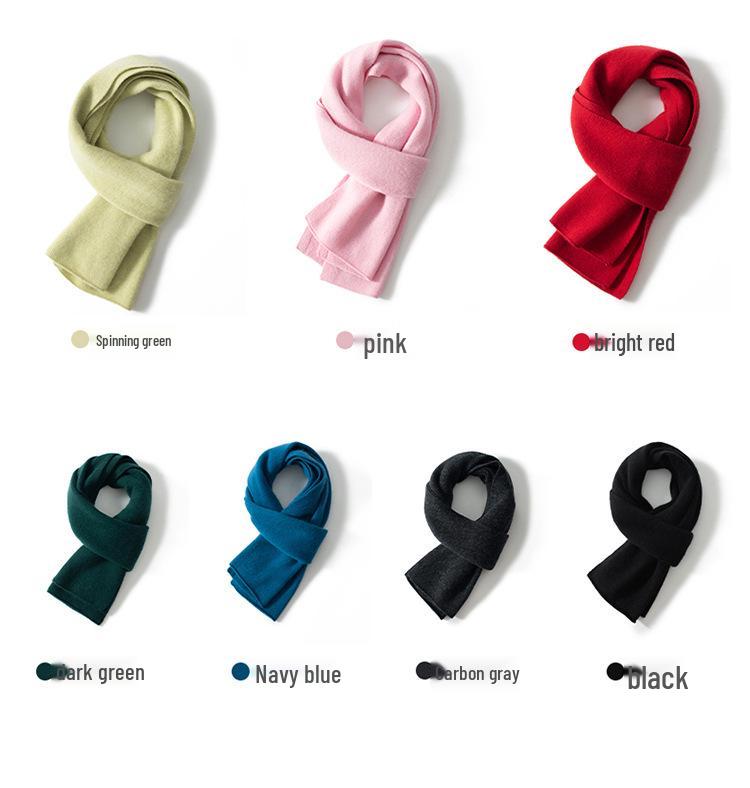 Knit Cashmere Winter Neck Gaiter Shawl Scarf for Men and Women