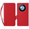 For Honor X9c Smart 5G/X60 5G Case with Wrist Strap Litchi Texture PU Leather Wallet Phone Cover