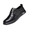 Men's Shoes 2025 New Men's Casual Shoes Leather Surface Soft Sole Breathable Business Leather Shoes Men's Youth Lightweight Leather Shoes Men