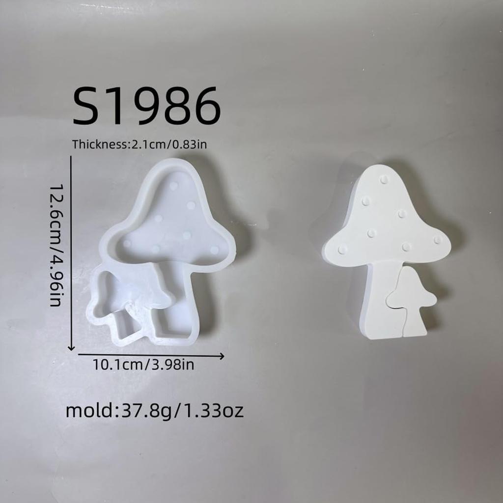 Svamp Silikonform DIY Gjutform Gipsform för DIY Höstdekoration Ljus