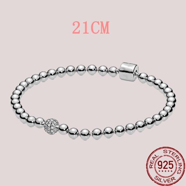 925 Sterling Silver Snake Chain Bracelets Charm Pendientes Mujer 925 Original Bracelet For Women Fine Jewelry Clasp Bangle Gift
