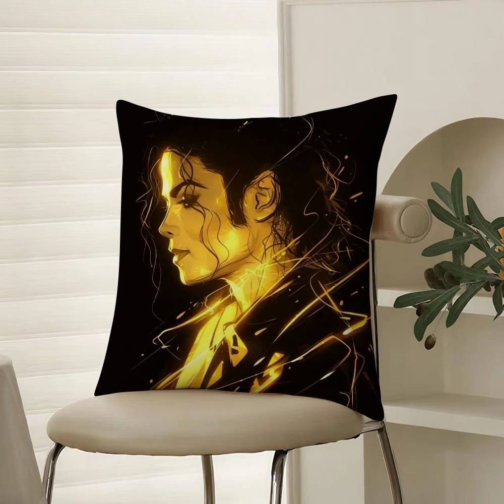 Король поп-музыки Майкл Джексон - Наволочка Комфорт Диван-кровать Шелковистая элегантная Невидимая молния Декоративная наволочка 12x12Inch