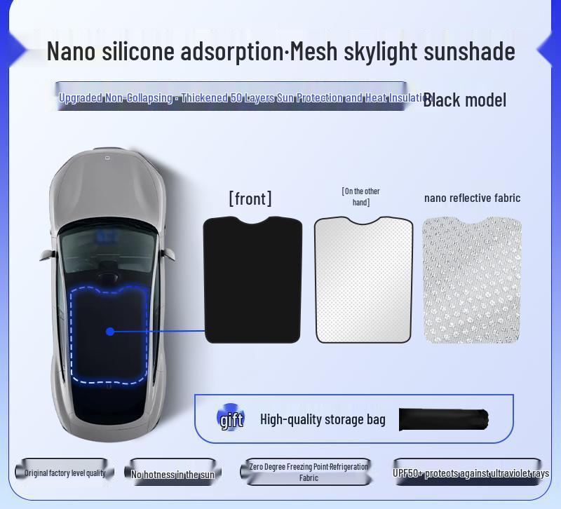 

Xiaomi SU7 Panoramic Sunroof Sunshade: Thickened Sun Protection Curtain with Suction Cup for Heat Insulation.