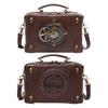 Steampunk Crossbody Bag with Adjustable Strap Trendy Lightweight Costume Accessory PU Leather Satchel for Party Commuting Work