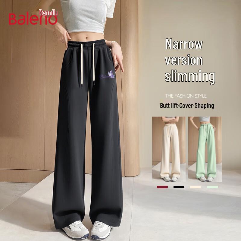 Baleno Women's High-Waist Straight-Leg Casual Pants