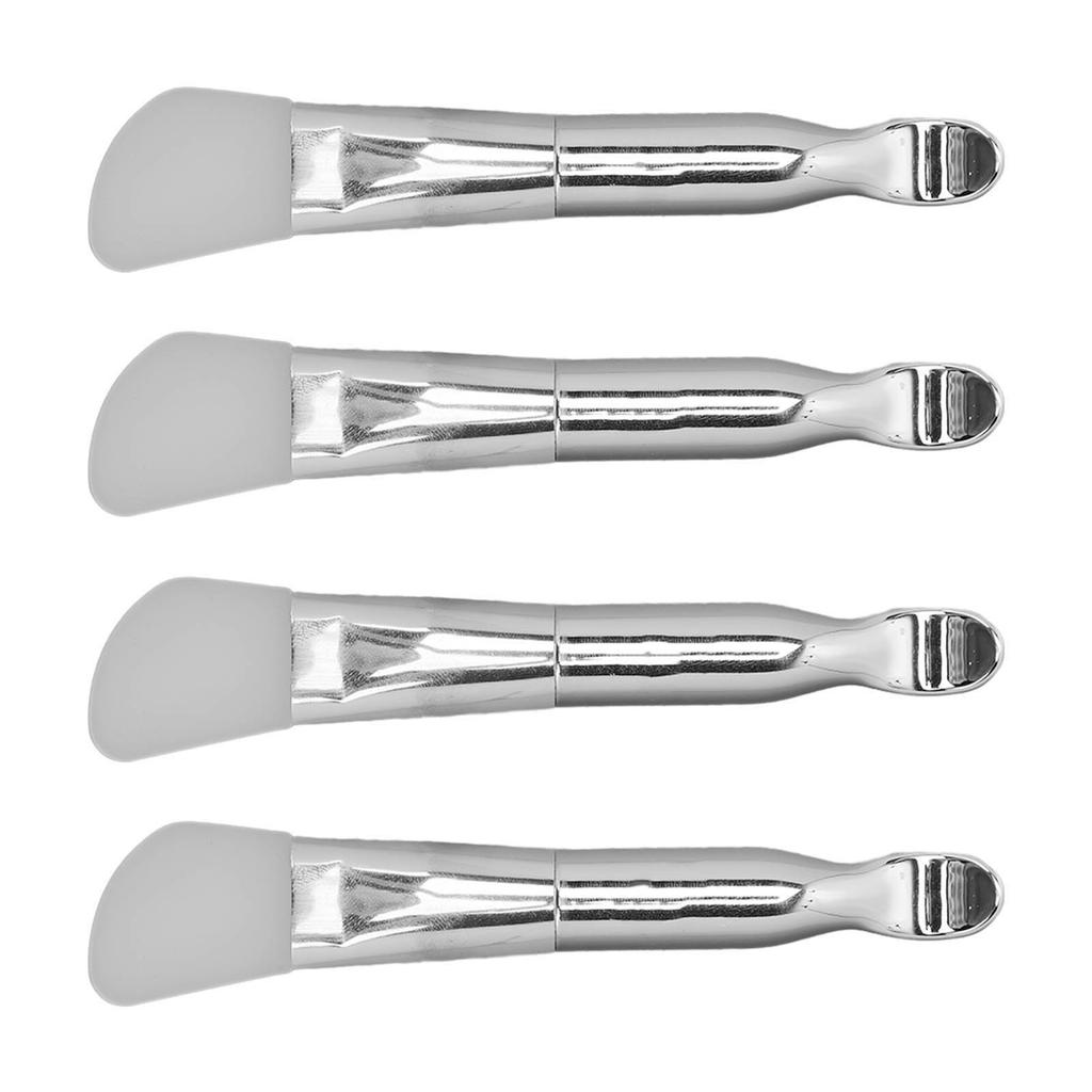 4pcs Face Mask Brushes Set Double Ended Silicone Aluminum Handle Cosmetic Beauty Tool