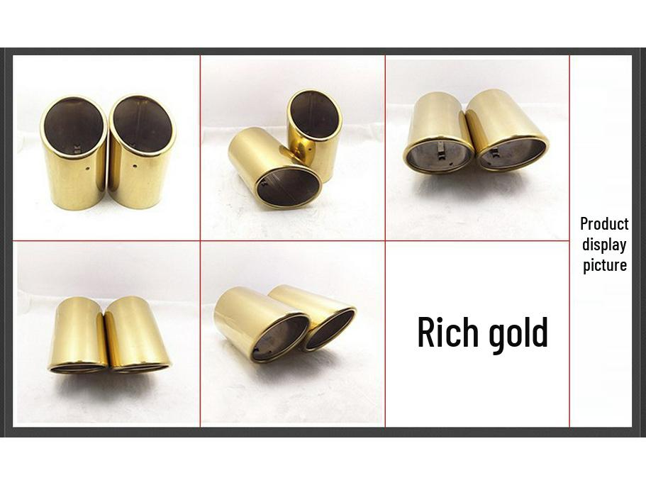 Silver Exhaust Muffler for 12-14 Malibu, Lynk & Co 02, Straight-Through Tailpipe