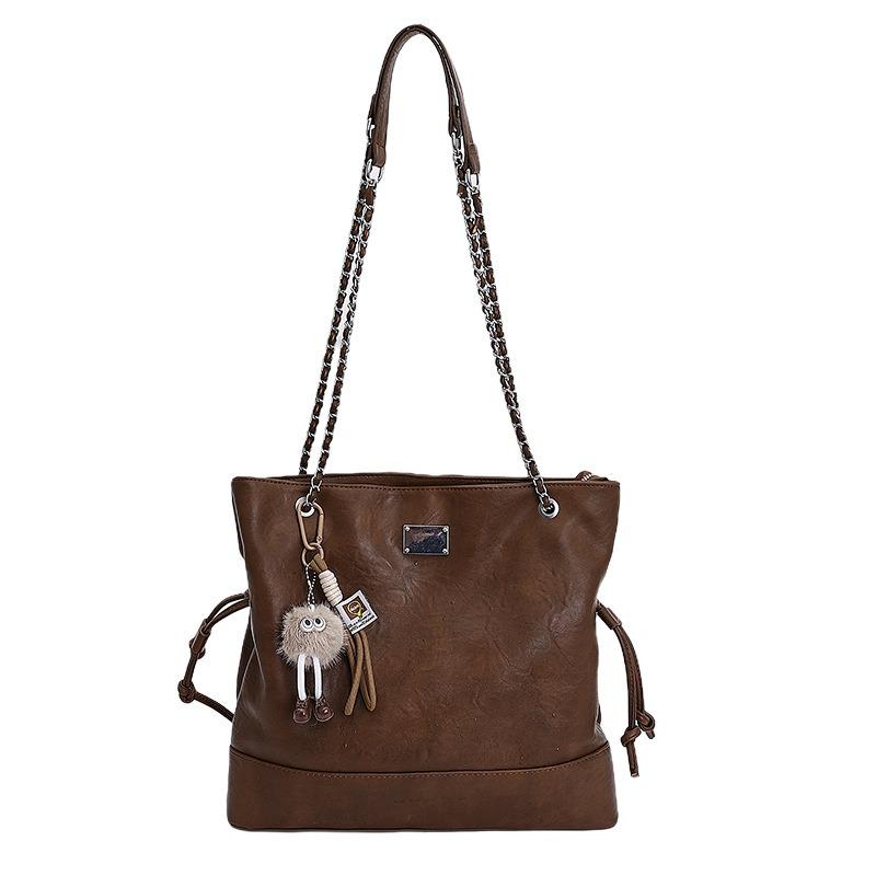 Retro Tragetasche, Damentasche, Pendlertasche mit großem Fassungsvermögen, neue Umhängetasche, einfache und modische Unterarm-Schultertasche.