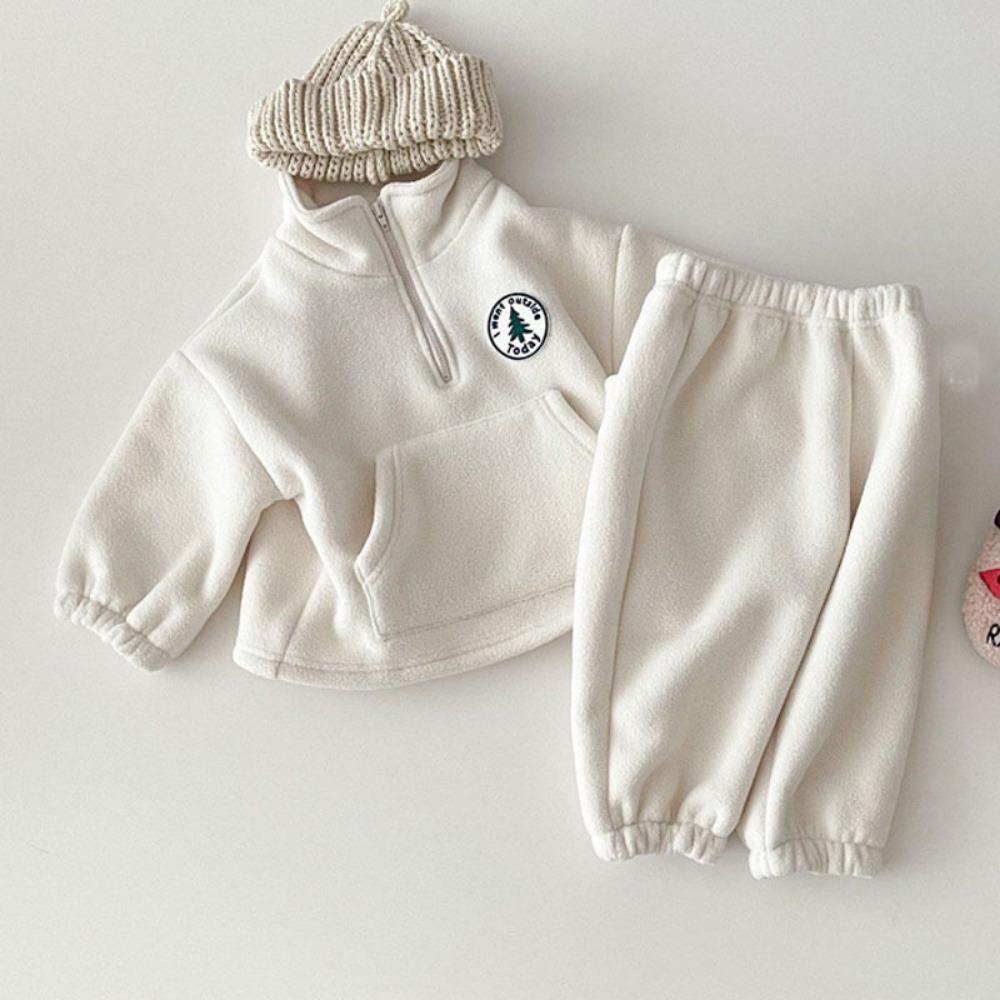 Children's Sweatshirt Set 3-8Y Autumn/Winter Fleece-Lined Sports Casual Set Boys' Girls' Sweatshirts Children's Hoodies