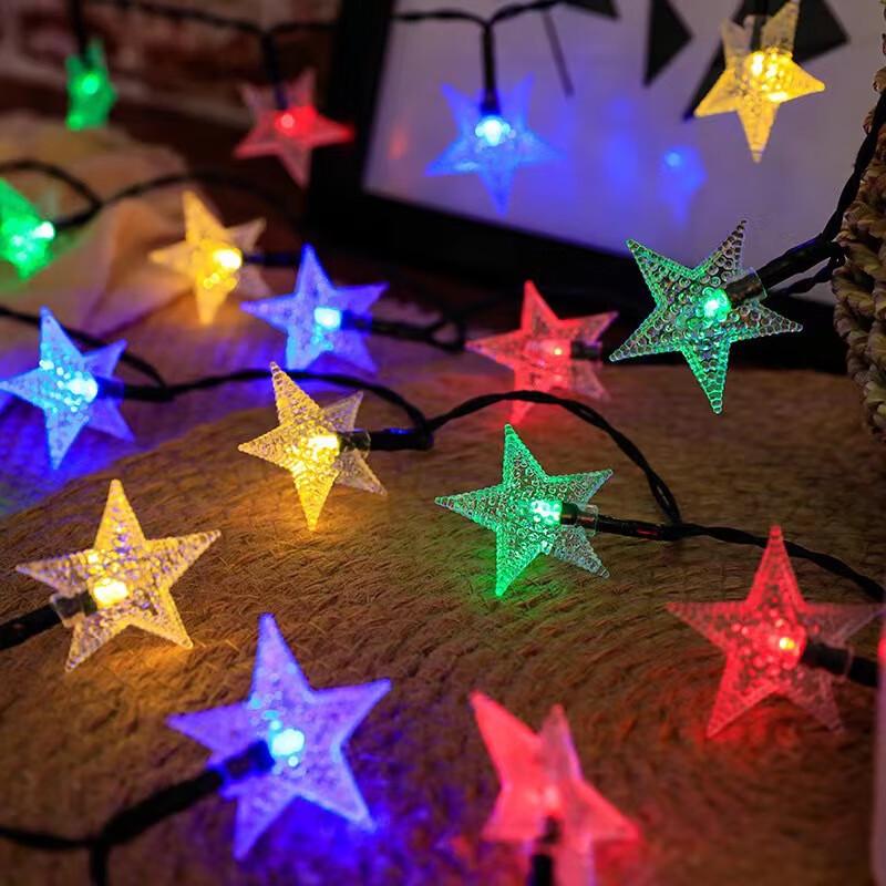 Jingyu Solar LED Star String Lights