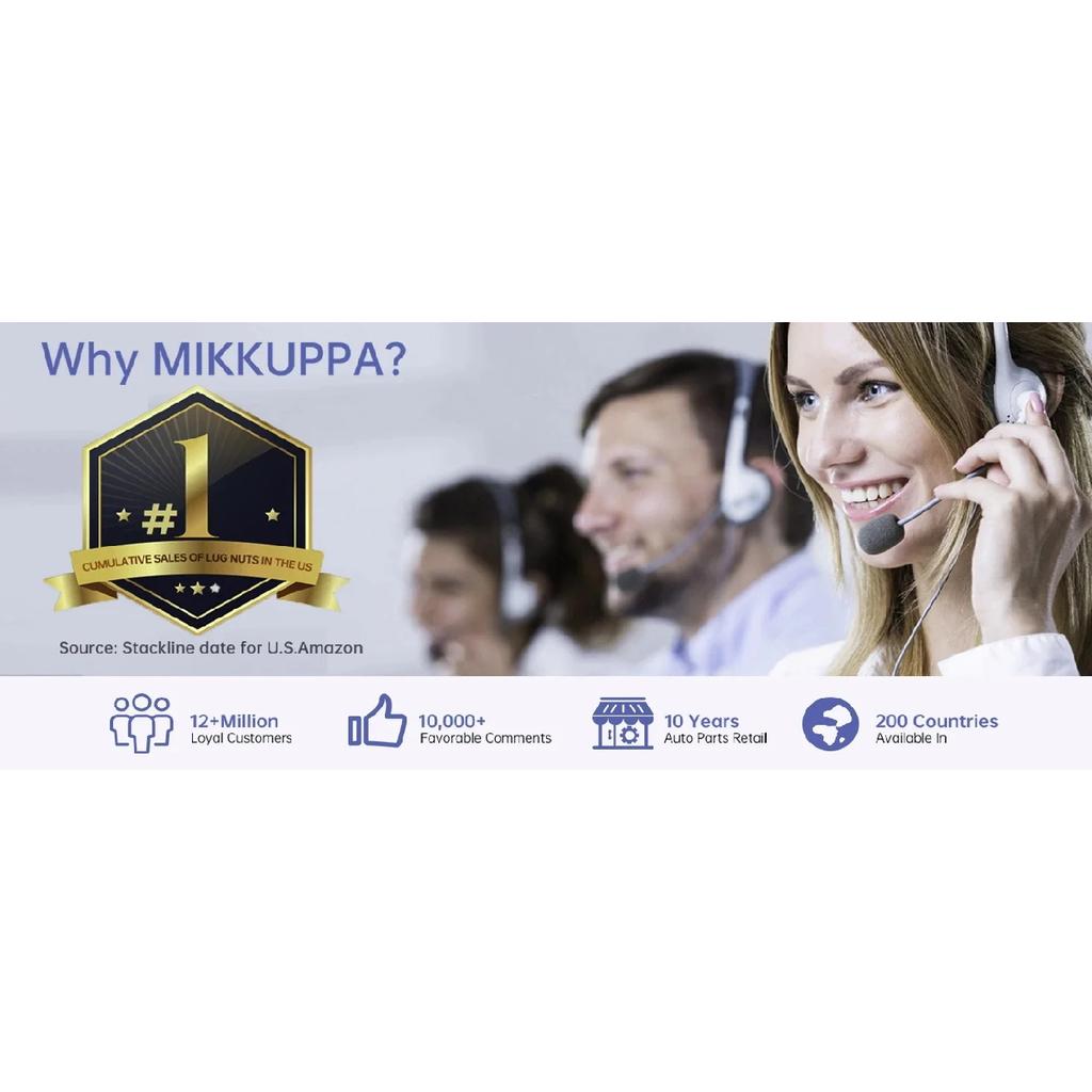 MIKKUPPA 24 KS M14x1,5 Matice kol Černá sada matic kol Náhrada pro Chevrolet Silverado 1500, GMC Sierra, Ford, SUV a Pickup