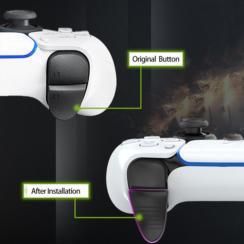 For PS5 controller extension button L2 R2 extension button PS5 extension trigger button paired anti slip extension button