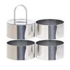 Stainless Steel Mousse Cake Ring Molds with Press Plate 1/4 Pcs Multi Shapes for Commercial Bakery Dessert Making