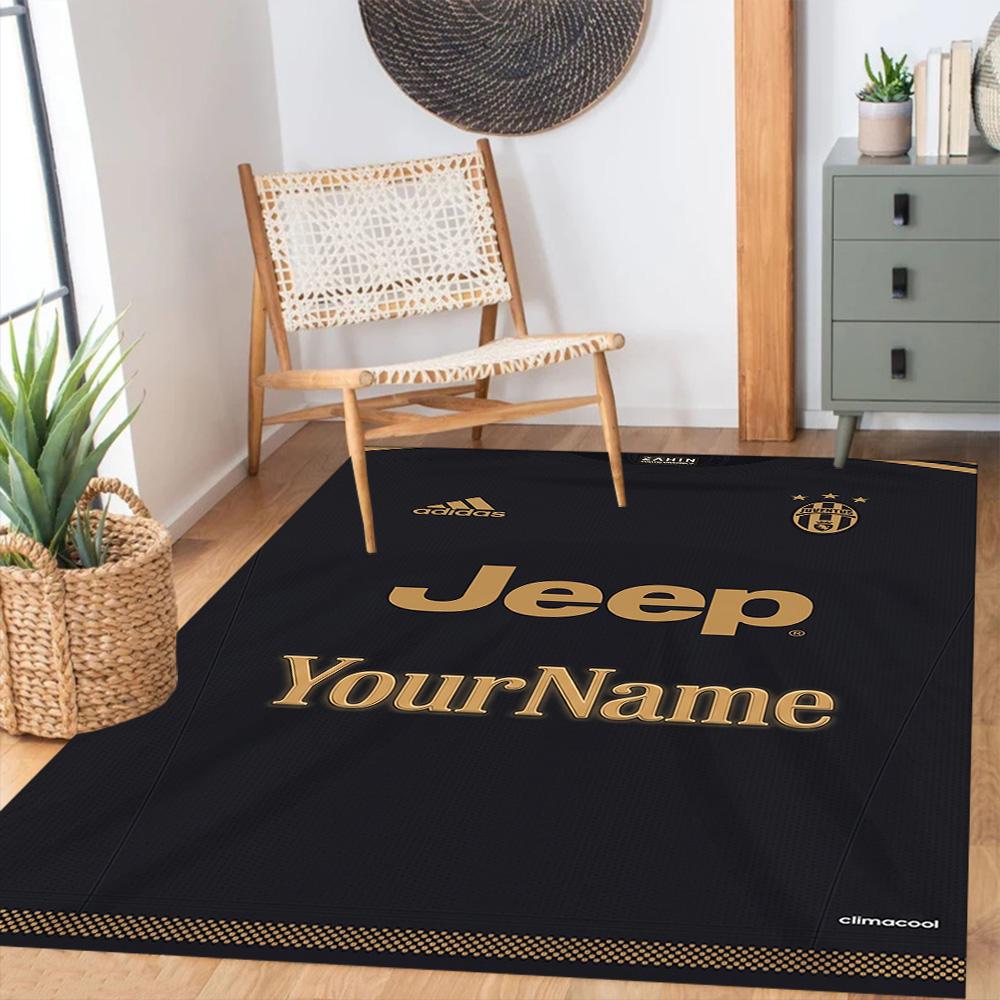 Juventus Personalized Text Floor Mat Suitable for Dormitory Game Room Bedrooms Living Rooms Antislip Carpet Anime Office Decor
