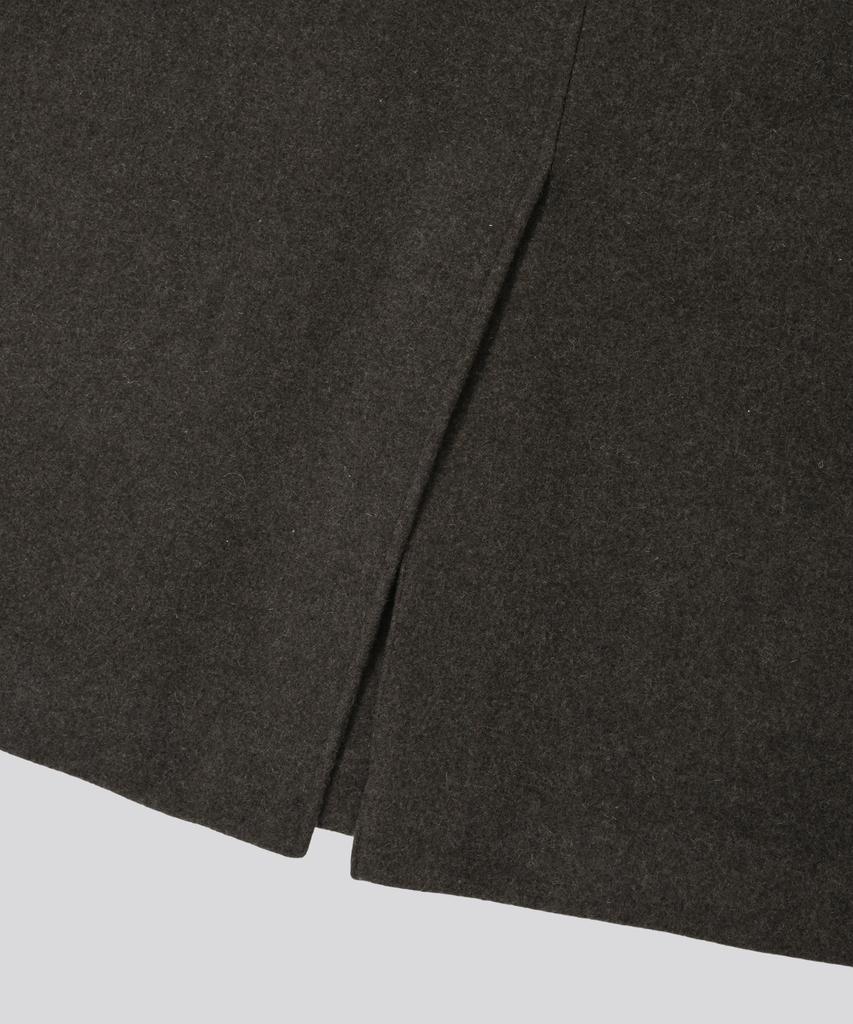 KIIMUIR [Drape Wool] Cashmere Blend Semi-Overfit Balmacaan Coat_Brown