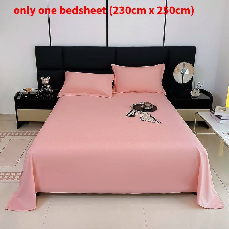 Modern Minimalist Cotton Bed Sheet With Soft Washable Fabric For Single Dorm Bed