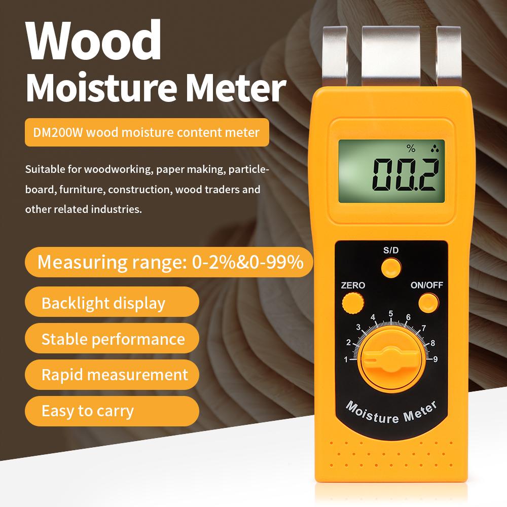 Digital Carton Concrete Paper Wood Meat Moisture Tester Wood Moisture Meter Portable Multifunctional Moisture Content Analysis